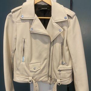 Zara Faux Leather Biker Jacket